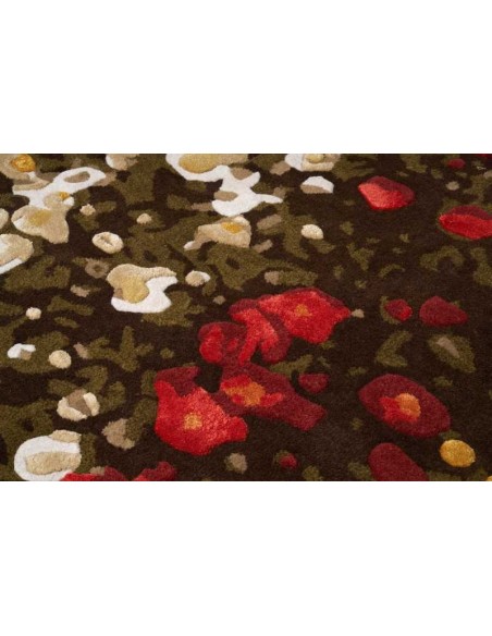 Tappeto moderno Spring Flowers Round - Collezione Hand Made - Carpet Decor - 200x200 cm - 60% lana 30% viscosa 10% cotone - Fatt