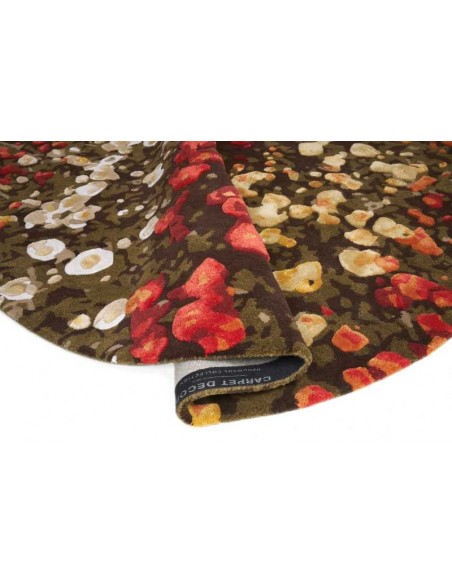 Tappeto moderno Spring Flowers Round - Collezione Hand Made - Carpet Decor - 200x200 cm - 60% lana 30% viscosa 10% cotone - Fatt