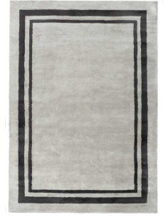 Tappeto moderno Strada Grey, collezione Hand Made, 100% viscosa, fatto a mano, India.