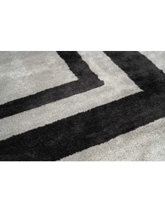Tappeto moderno Strada Grey, collezione Hand Made, 100% viscosa, fatto a mano, India. 2