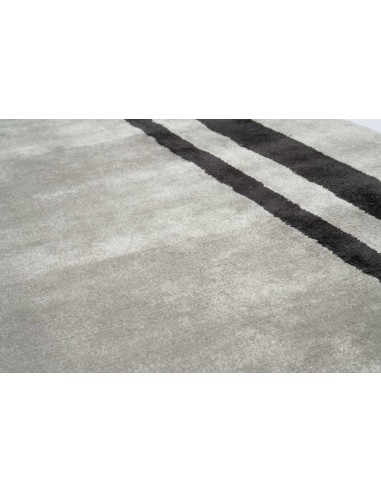 Tappeto moderno Strada Grey, collezione Hand Made, 100% viscosa, fatto a mano, India.