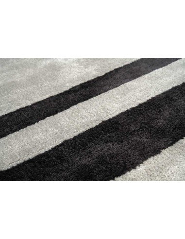 Tappeto moderno Strada Grey, collezione Hand Made, 100% viscosa, fatto a mano, India.