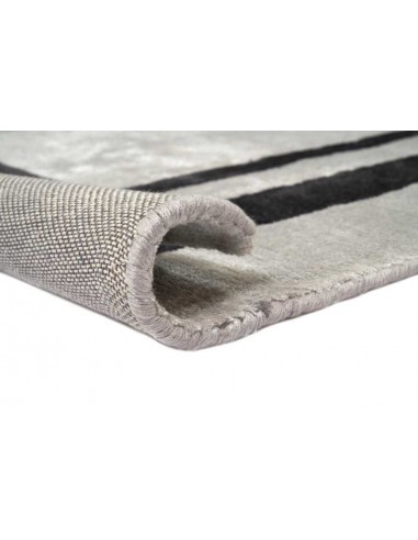 Tappeto moderno Strada Grey, collezione Hand Made, 100% viscosa, fatto a mano, India.