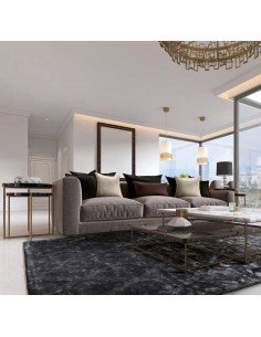 Tappeto moderno Tanger Anthracite - Collezione Hand Made - Carpet Decor - 100% viscosa - Fatto a mano - India - 160x230, 200x300 2