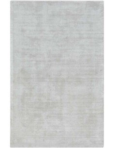 Tappeto moderno grigio chiaro Tere, collezione Hand Made, 100% viscosa, fatto a mano in India.