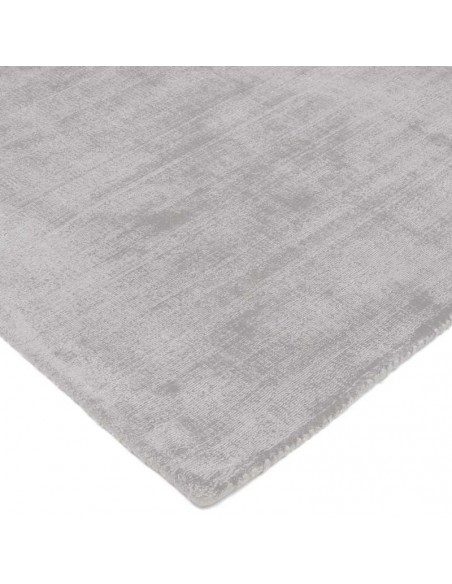 Tappeto moderno grigio chiaro Tere, collezione Hand Made, 100% viscosa, fatto a mano in India.