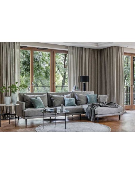 Tappeto moderno grigio chiaro rotondo Tere, collezione Hand Made, 100% viscosa, fatto a mano in India.