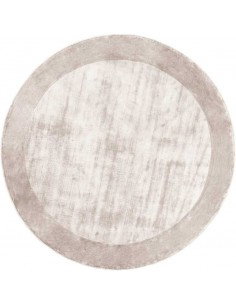 Tappeto moderno Tere Silver Round, collezione Hand Made, 100% viscosa, fatto a mano in India.