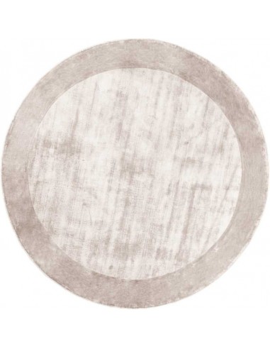 Tappeto moderno Tere Silver Round, collezione Hand Made, 100% viscosa, fatto a mano in India.