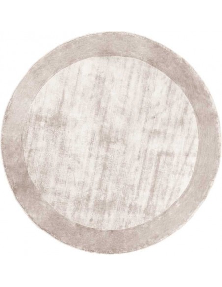 Tappeto moderno Tere Silver Round, collezione Hand Made, 100% viscosa, fatto a mano in India.