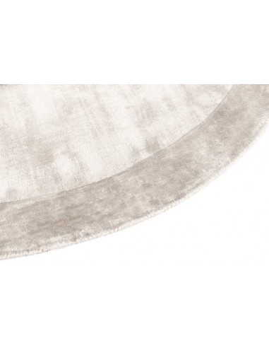 Tappeto moderno Tere Silver Round, collezione Hand Made, 100% viscosa, fatto a mano in India.
