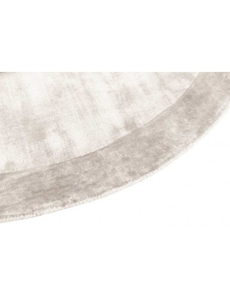 Tappeto moderno Tere Silver Round, collezione Hand Made, 100% viscosa, fatto a mano in India.