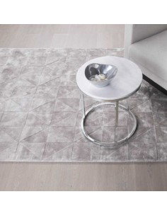 Tappeto moderno Triango Silver, collezione Hand Made, 100% viscosa, fatto a mano, India. 2