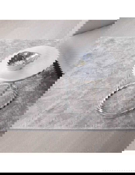 Tappeto moderno Triango Silver, collezione Hand Made, 100% viscosa, fatto a mano, India.