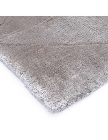 Tappeto moderno Triango Silver, collezione Hand Made, 100% viscosa, fatto a mano, India.