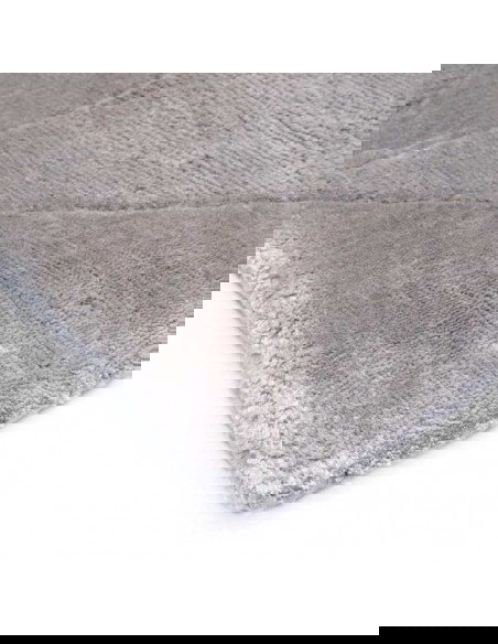 Tappeto moderno Triango Silver, collezione Hand Made, 100% viscosa, fatto a mano, India.