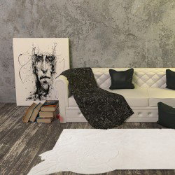 Carpet moderno Chic 00 Natalia Pepe (-35%) white cm.173x254 di SITAP