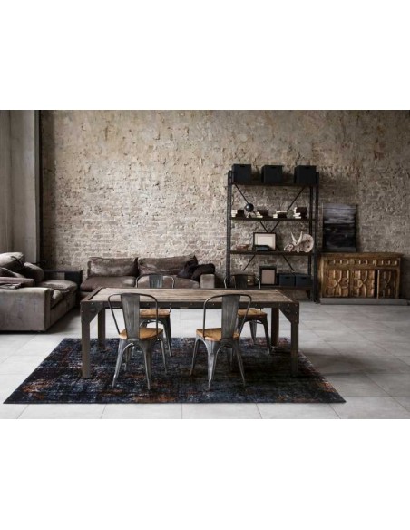 Tappeto moderno lavabile in lavatrice Flame Rusty Blue della collezione Magic Home - Carpet Decor