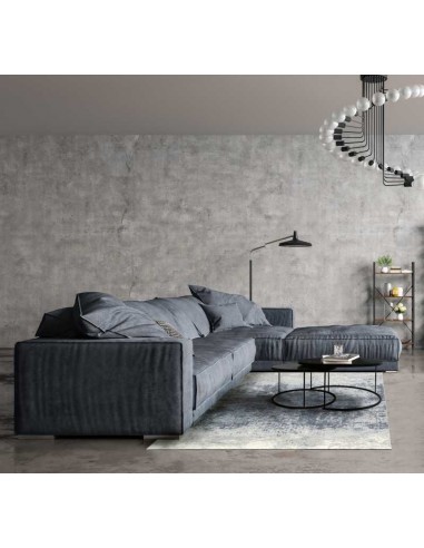 Tappeto moderno lavabile in lavatrice Illusion Blue Grey - Collezione Magic Home - Carpet Decor