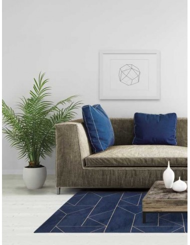 Tappeto moderno lavabile in lavatrice Marlin Indigo della collezione Magic Home - Carpet Decor