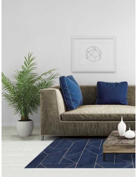 Tappeto moderno lavabile in lavatrice Marlin Indigo della collezione Magic Home - Carpet Decor