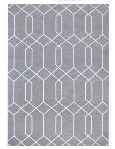 Tappeto moderno lavabile in lavatrice Maroc Grey della collezione Magic Home, 57% poliestere 43% cotone, lavorazione jaquard fla
