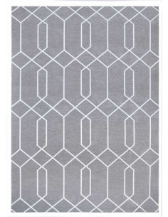 Tappeto moderno lavabile in lavatrice Maroc Grey della collezione Magic Home, 57% poliestere 43% cotone, lavorazione jaquard fla