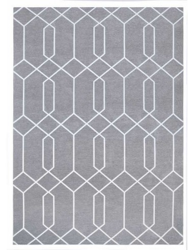 Tappeto moderno lavabile in lavatrice Maroc Grey della collezione Magic Home, 57% poliestere 43% cotone, lavorazione jaquard fla