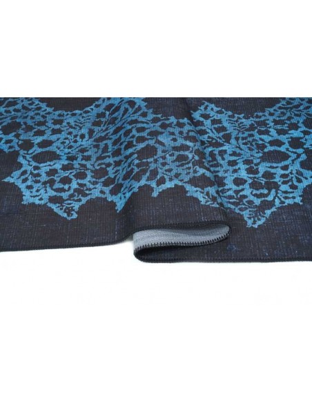 Tappeto moderno Ornament Blue della collezione Magic Home Print di Carpet Decor, provenienza Turchia. Dimensioni disponibili 160