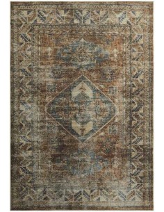 Tappeto moderno Persian Brown della collezione Magic Home Print di Carpet Decor - 100% poliestere, lavorazione jaquard flatweave