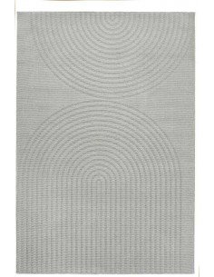 Tappeto moderno Acores Grey, collezione Outdoor Indoor, resistente alle intemperie, 100% polipropilene, made in Belgio.