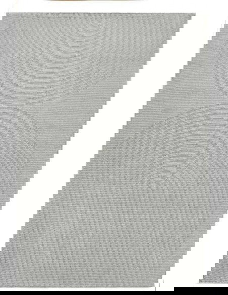 Tappeto moderno Acores Grey, collezione Outdoor Indoor, resistente alle intemperie, 100% polipropilene, made in Belgio.