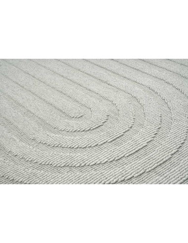 Tappeto moderno Acores Grey, collezione Outdoor Indoor, resistente alle intemperie, 100% polipropilene, made in Belgio.