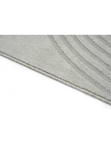 Tappeto moderno Acores Grey, collezione Outdoor Indoor, resistente alle intemperie, 100% polipropilene, made in Belgio.