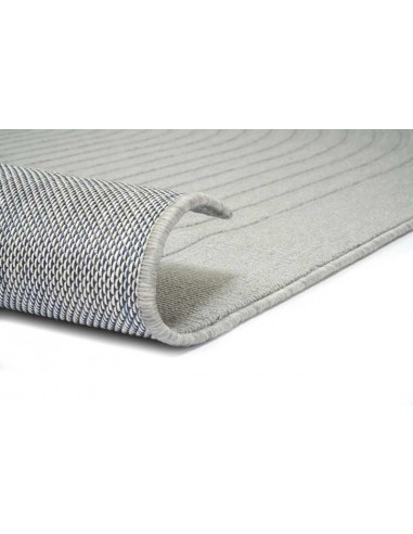 Tappeto moderno Acores Grey, collezione Outdoor Indoor, resistente alle intemperie, 100% polipropilene, made in Belgio.