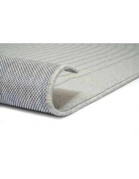 Tappeto moderno Acores Grey, collezione Outdoor Indoor, resistente alle intemperie, 100% polipropilene, made in Belgio.