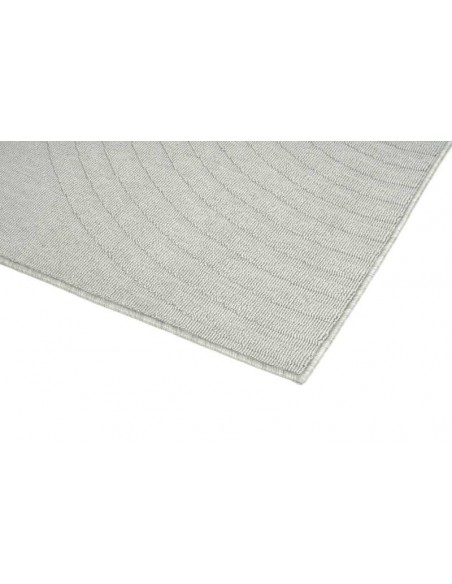 Tappeto moderno Acores Grey, collezione Outdoor Indoor, resistente alle intemperie, 100% polipropilene, made in Belgio.