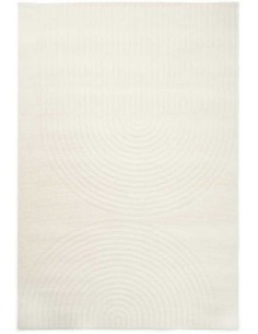 Tappeto moderno Acores White, collezione Outdoor Indoor, resistente alle intemperie, 100% polipropilene, made in Belgio.