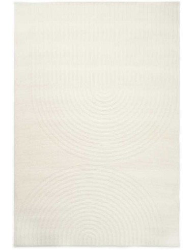 Tappeto moderno Acores White, collezione Outdoor Indoor, resistente alle intemperie, 100% polipropilene, made in Belgio.