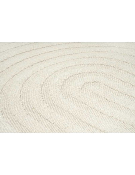 Tappeto moderno Acores White, collezione Outdoor Indoor, resistente alle intemperie, 100% polipropilene, made in Belgio.