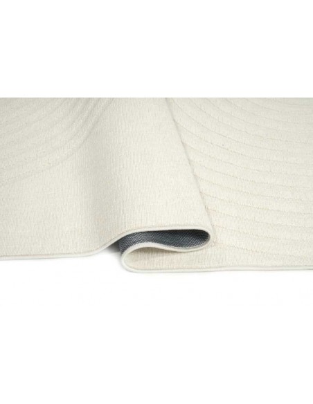 Tappeto moderno Acores White, collezione Outdoor Indoor, resistente alle intemperie, 100% polipropilene, made in Belgio.