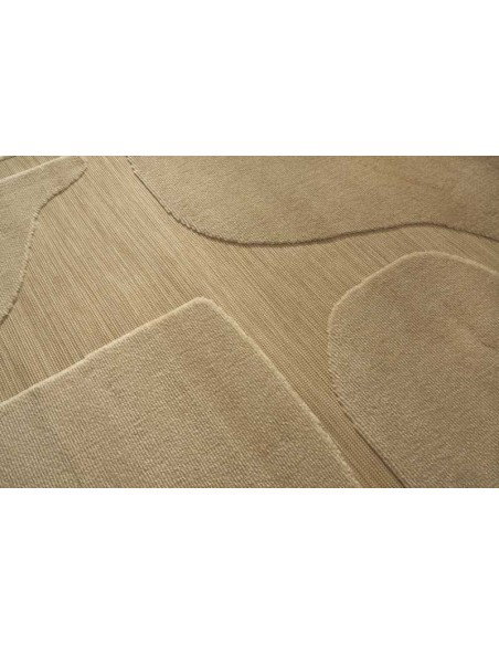 Tappeto moderno Lugares Brown, collezione Outdoor Indoor, resistente alle intemperie, 100% polipropilene, made in Belgio.