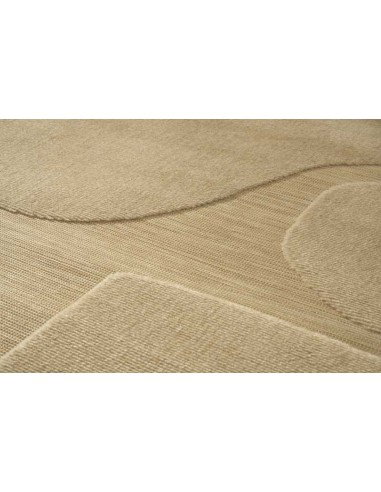Tappeto moderno Lugares Brown, collezione Outdoor Indoor, resistente alle intemperie, 100% polipropilene, made in Belgio.