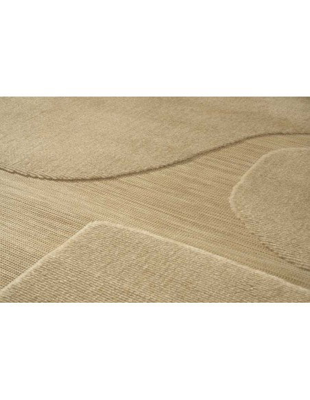 Tappeto moderno Lugares Brown, collezione Outdoor Indoor, resistente alle intemperie, 100% polipropilene, made in Belgio.