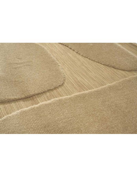 Tappeto moderno Lugares Brown, collezione Outdoor Indoor, resistente alle intemperie, 100% polipropilene, made in Belgio.