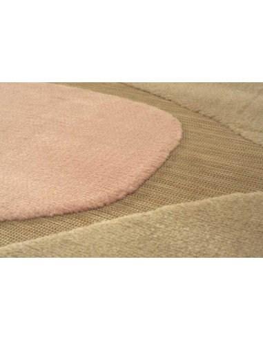 Tappeto moderno Lugares Pink, collezione Outdoor Indoor, resistente alle intemperie, 100% polipropilene, made in Belgio.
