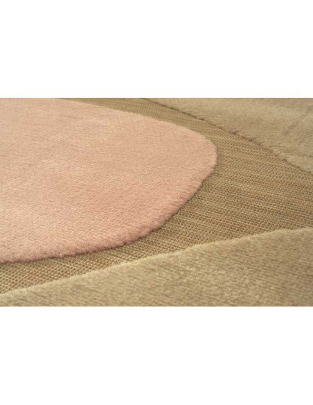 Tappeto moderno Lugares Pink, collezione Outdoor Indoor, resistente alle intemperie, 100% polipropilene, made in Belgio.