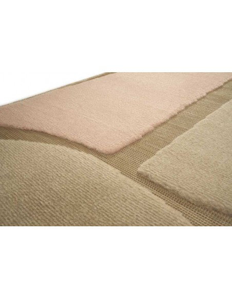 Tappeto moderno Lugares Pink, collezione Outdoor Indoor, resistente alle intemperie, 100% polipropilene, made in Belgio.