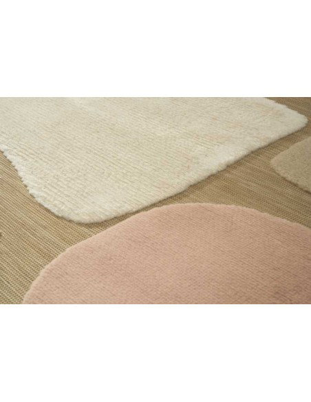 Tappeto moderno Lugares Pink, collezione Outdoor Indoor, resistente alle intemperie, 100% polipropilene, made in Belgio.