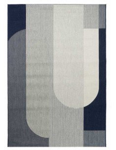 Tappeto moderno Madera, collezione Outdoor Indoor, resistente alle intemperie, 100% polipropilene, ideale per interni ed esterni